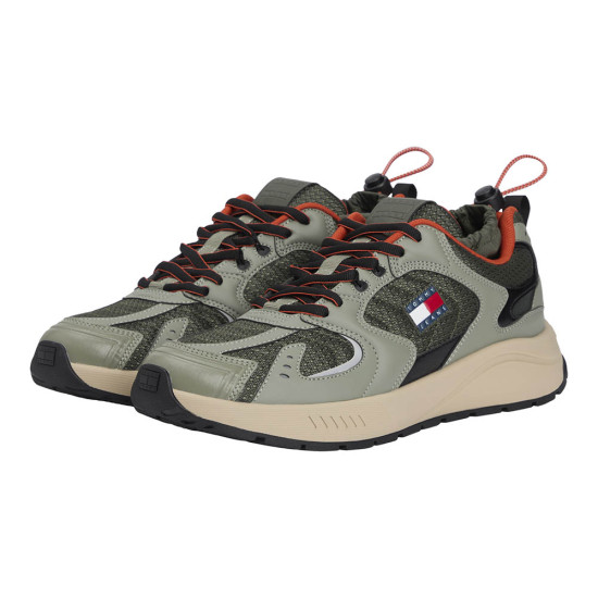 Tommy Hilfiger Mixed Texture Toggle Cord Trainers